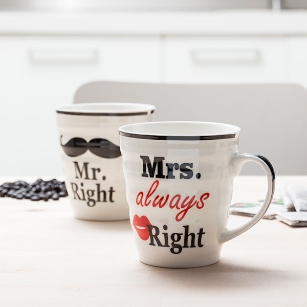 Tazas Mr. Right & Mrs. Always Right